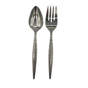 Oneida Community VENETIA Solid Serving Spoon and Fork Stainless‎ Set
